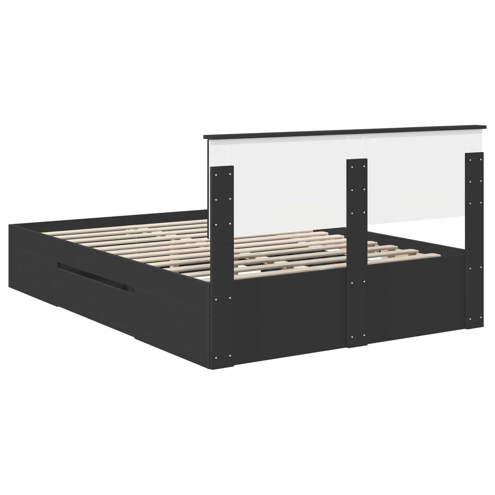 Σκελετός Κρεβατιού Μαύρο 150 x 200 cm Επεξεργασμένο ξύλο