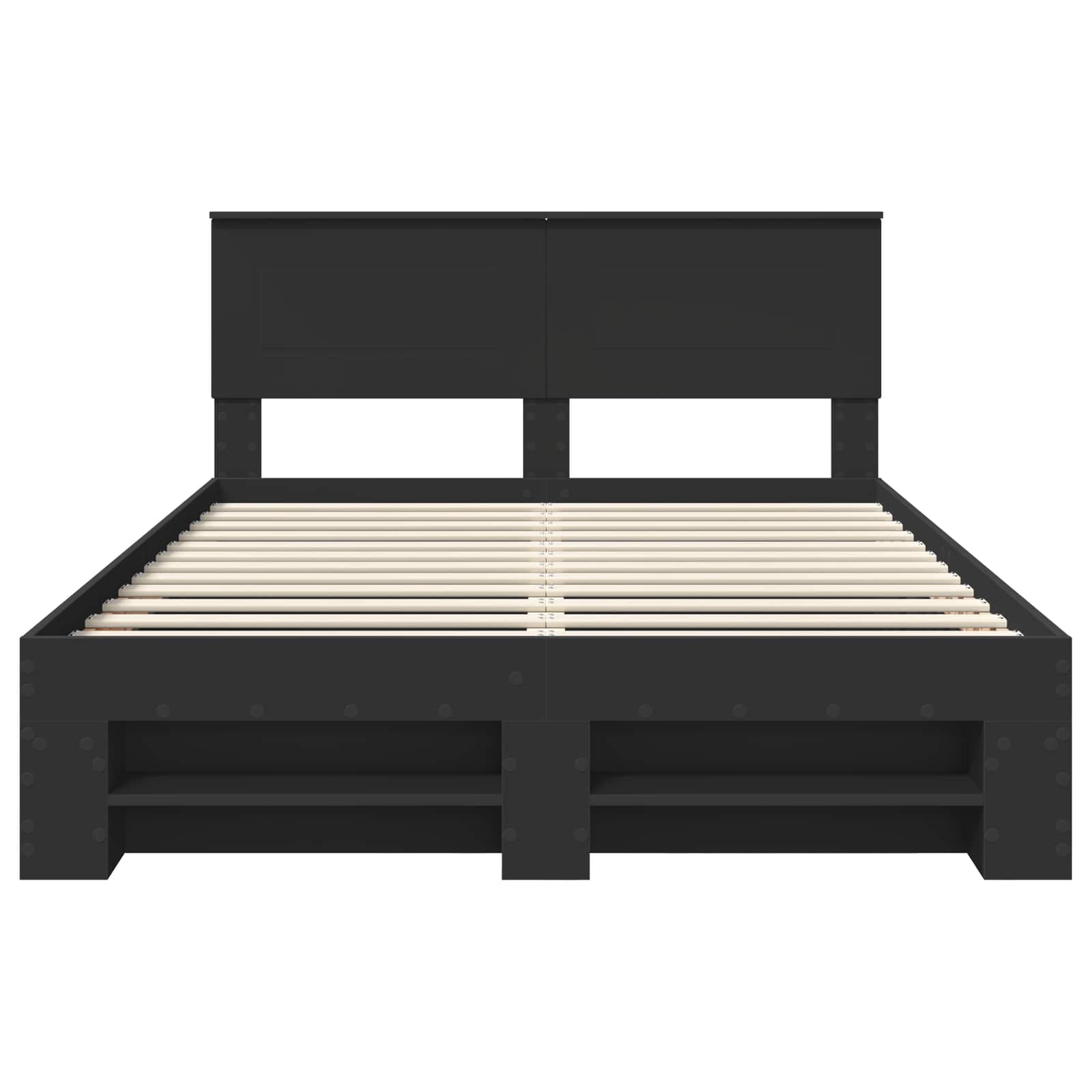 Σκελετός Κρεβατιού Μαύρο 150 x 200 cm Επεξεργασμένο ξύλο