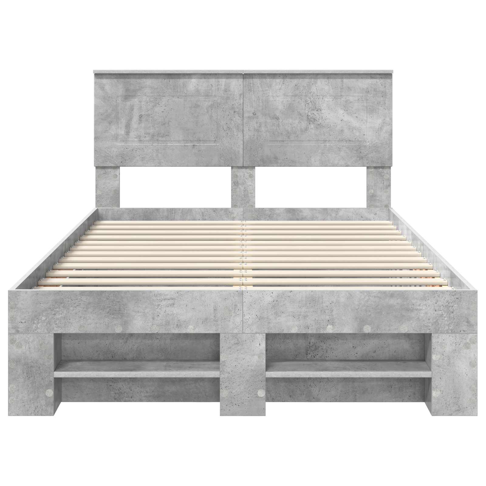 Σκελετός Κρεβατιού με κεφαλάρι Σκυρόδεμα Γκρι 137 x 203 εκ.