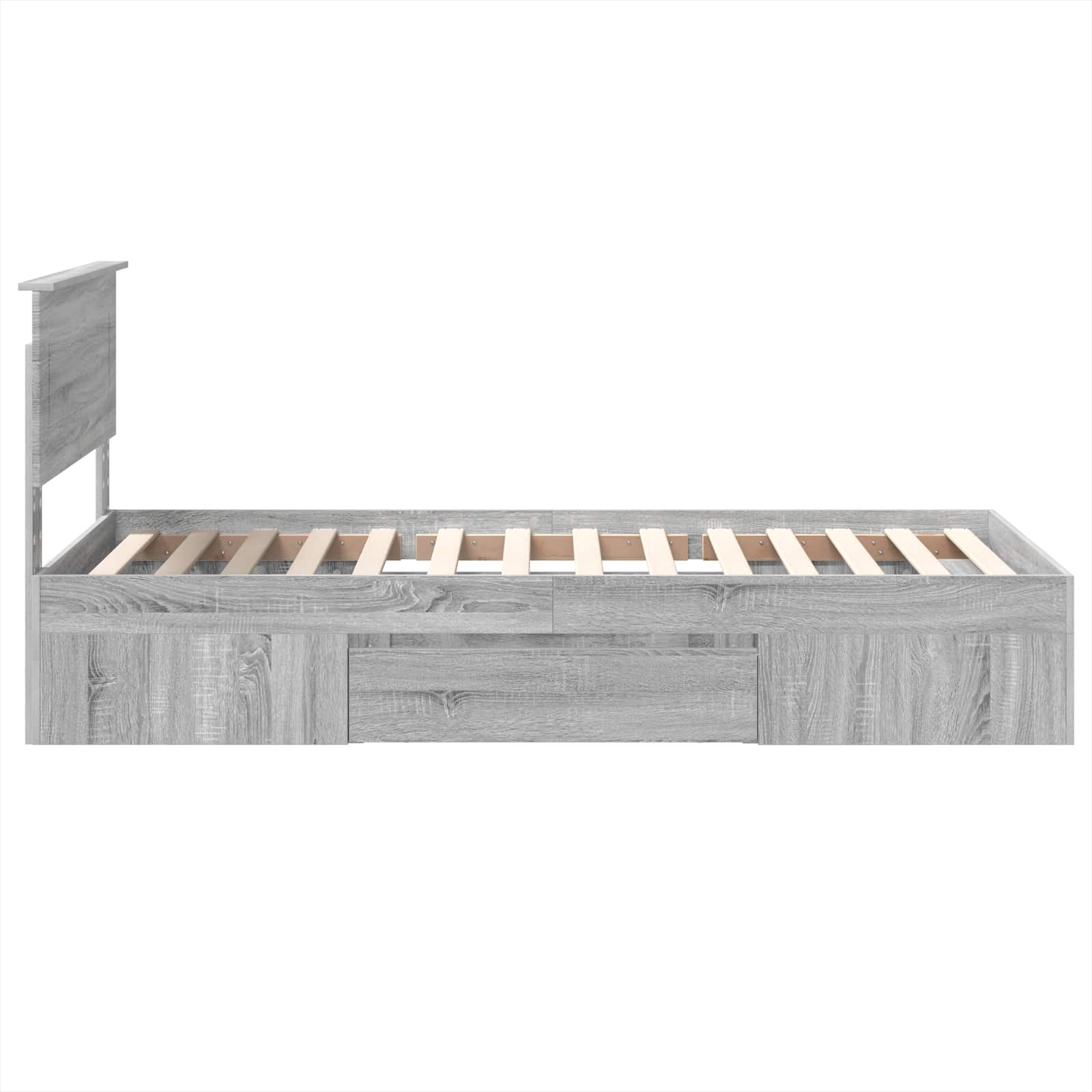 Σκελετός Κρεβατιού Γκρίζο Σονομα 100 x 200 μ Επεξεργασμένο ξύλο