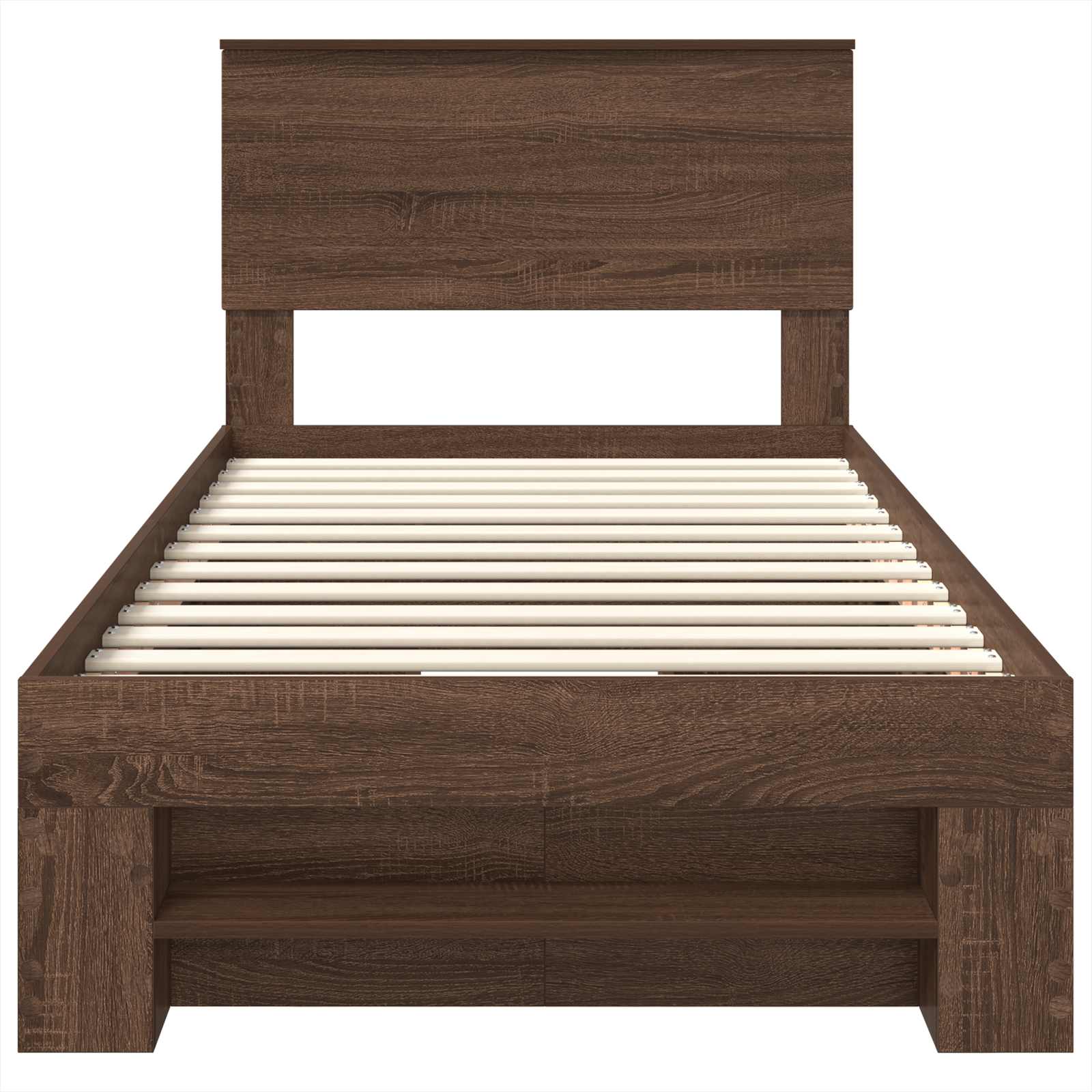 Σκελετός Κρεβατιού Καφέ δρυς 100 x 200 μ Επεξεργασμένο ξύλο