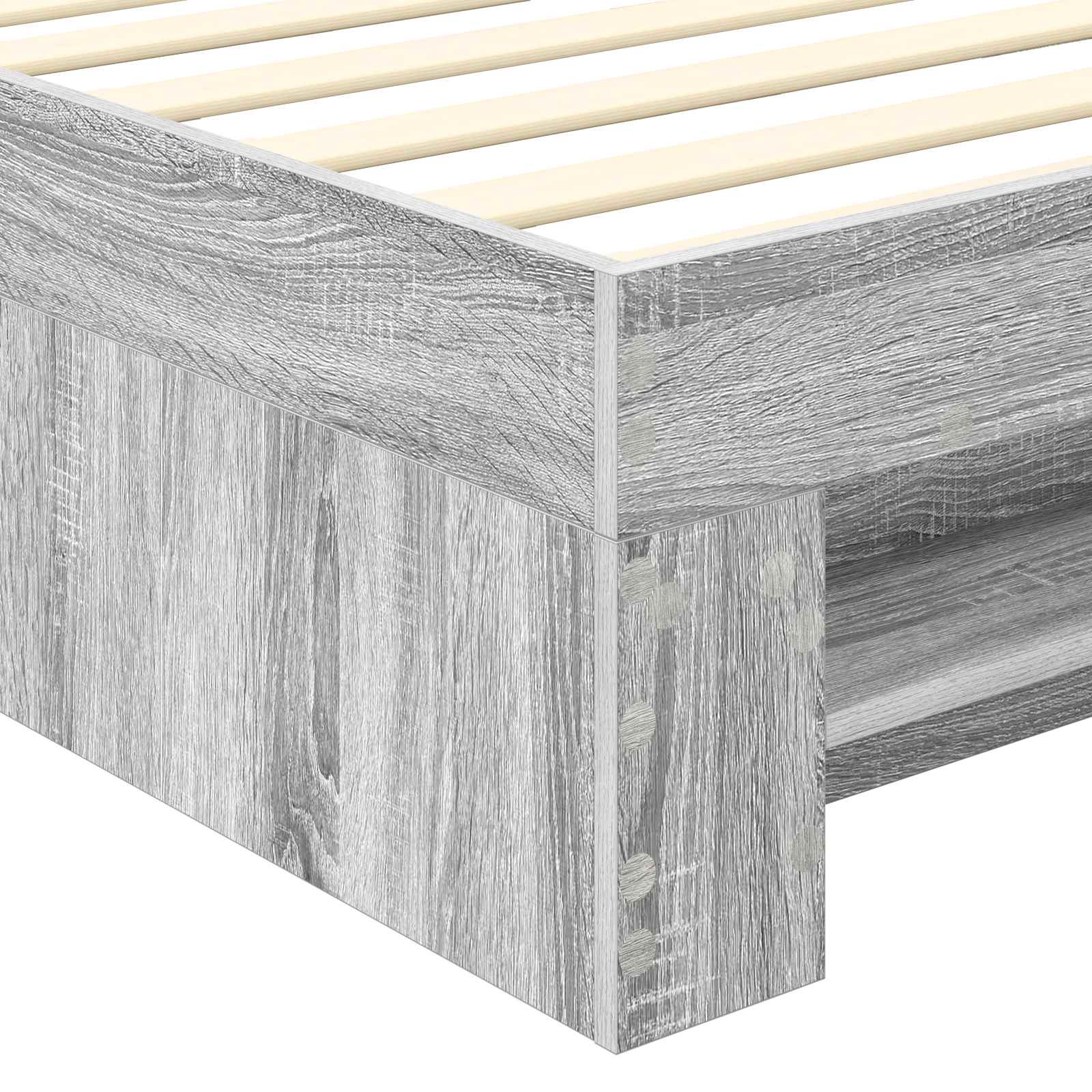 Σκελετός Κρεβατιού Γκρίζο Σονομα 90 x 200 cm Επεξεργασμένο ξύλο