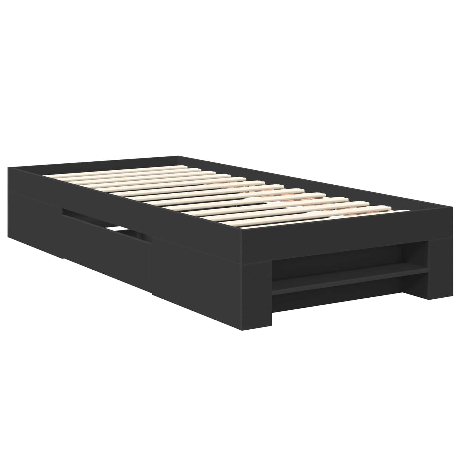 Σκελετός Κρεβατιού Μαύρο 90 x 200 cm Επεξεργασμένο ξύλο - Pakobazaar