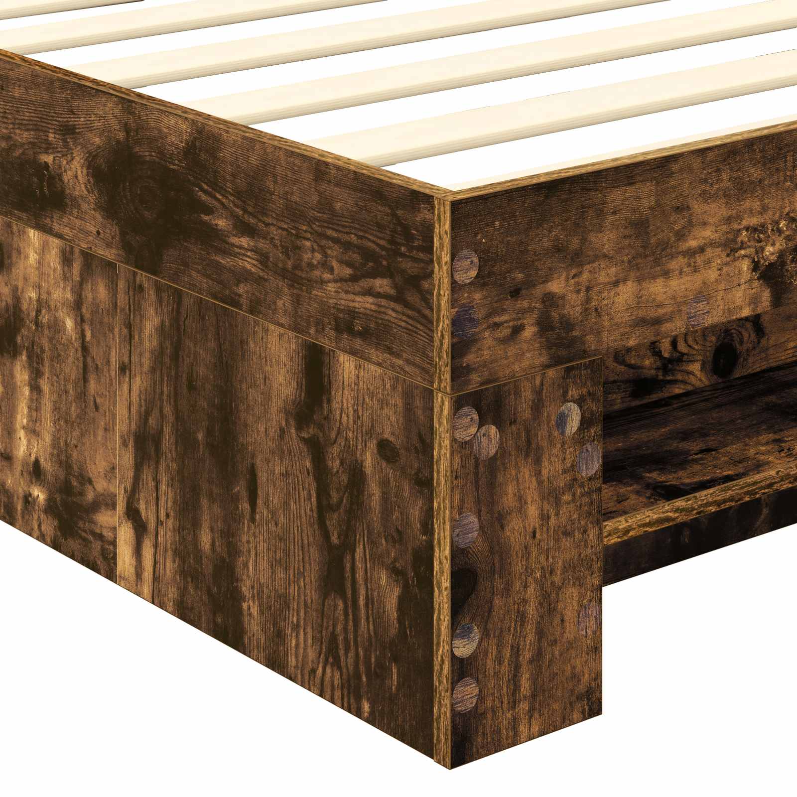 Σκελετός Κρεβατιού Καπνιστό Δρύς 90 x 200 cm Επεξεργασμένο ξύλο