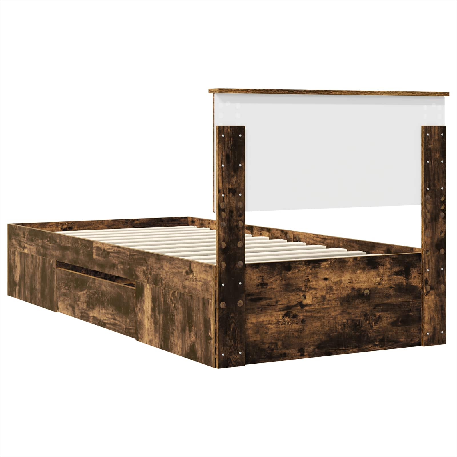 Σκελετός Κρεβατιού Καπνιστό Δρύς 90 x 200 cm Επεξεργασμένο ξύλο