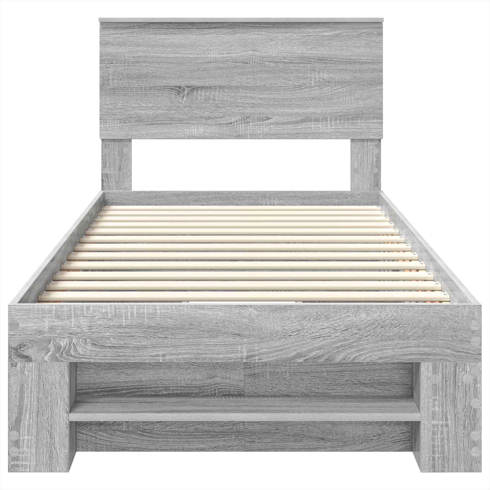 Σκελετός Κρεβατιού Γκρίζο Σονομα 80 x 200 cm Επεξεργασμένο ξύλο