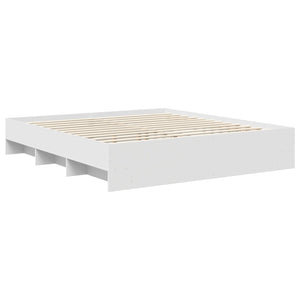 Σκελετός Κρεβατιού Λευκό 180 x 200 cm Επεξεργασμένο Ξύλο