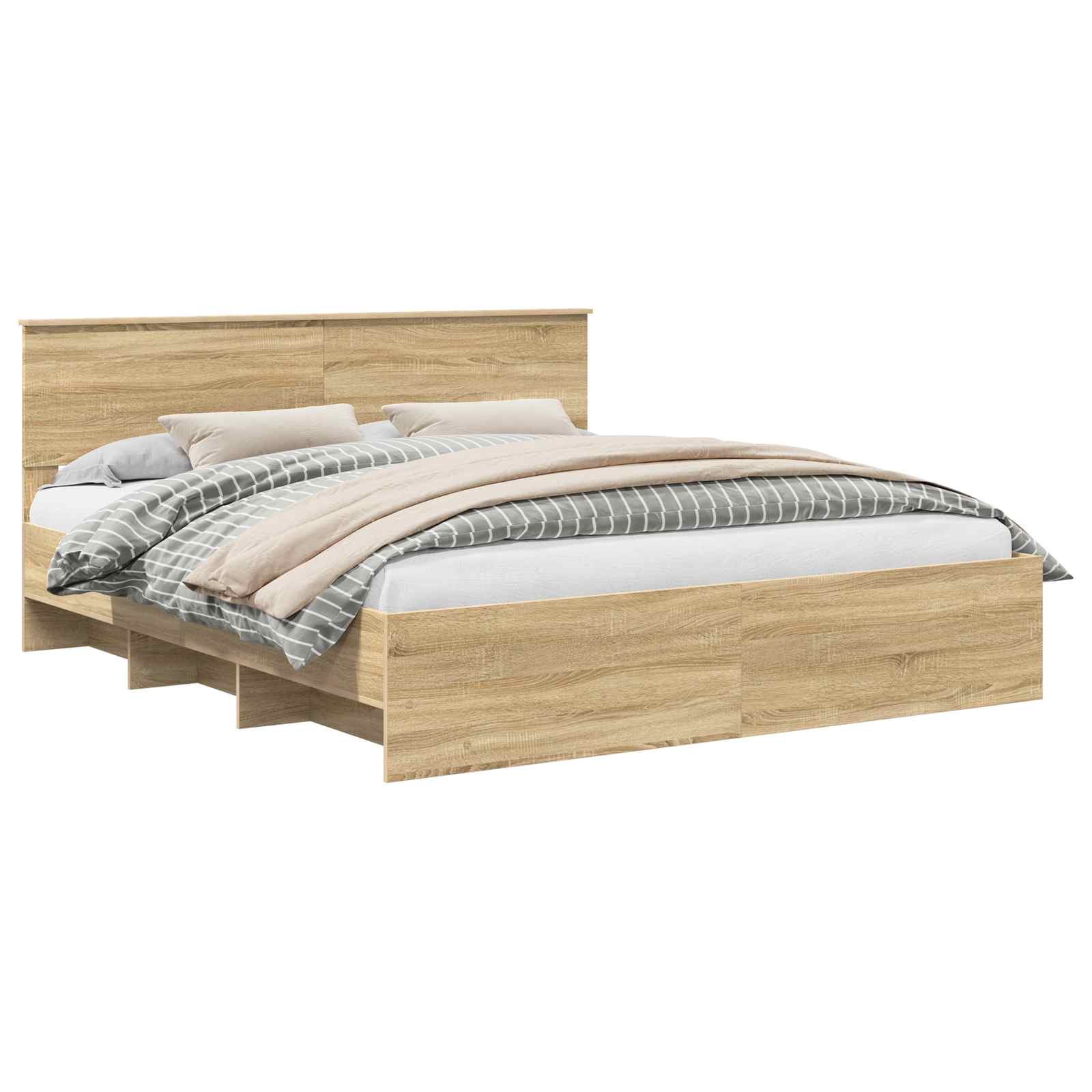 Σκελετός Κρεβατιού Δρύς Sonoma 180 x 200 cm Επεξεργασμένο ξύλο