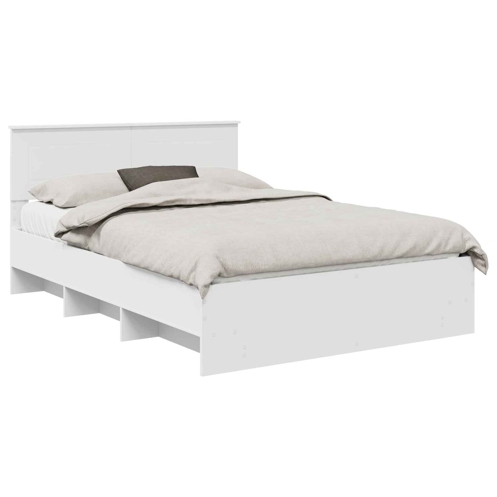 Σκελετός Κρεβατιού Λευκό 150 x 200 cm Επεξεργασμένο ξύλο