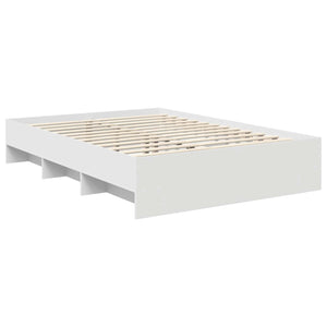 Σκελετός Κρεβατιού Λευκό 150 x 200 cm Επεξεργασμένο Ξύλο