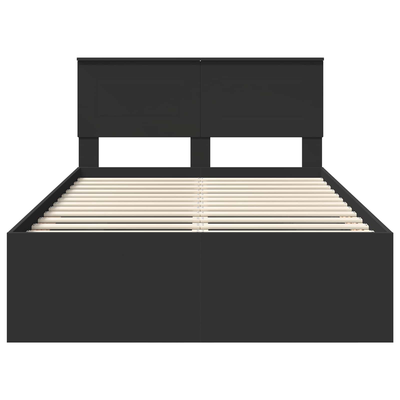 Σκελετός Κρεβατιού Μαύρο 120 x 123 εκ. Επεξεργασμένο ξύλο