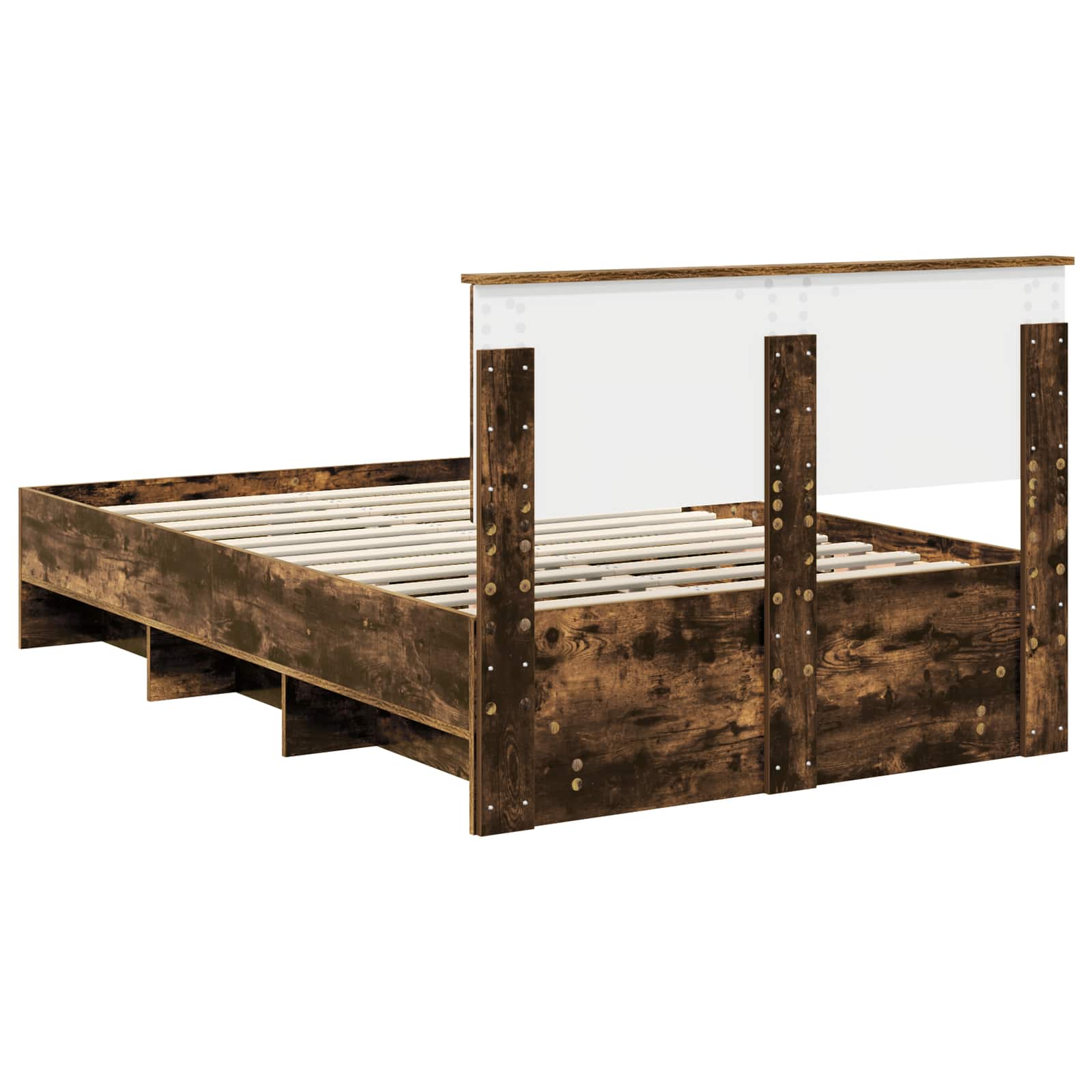 Σκελετός Κρεβατιού με κεφαλάρι Καπνιστό Δρύς 120 x 123 εκ. - Pakobazaar