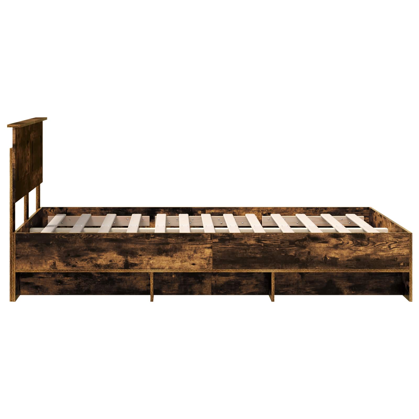 Σκελετός Κρεβατιού με κεφαλάρι Καπνιστό Δρύς 120 x 123 εκ. - Pakobazaar