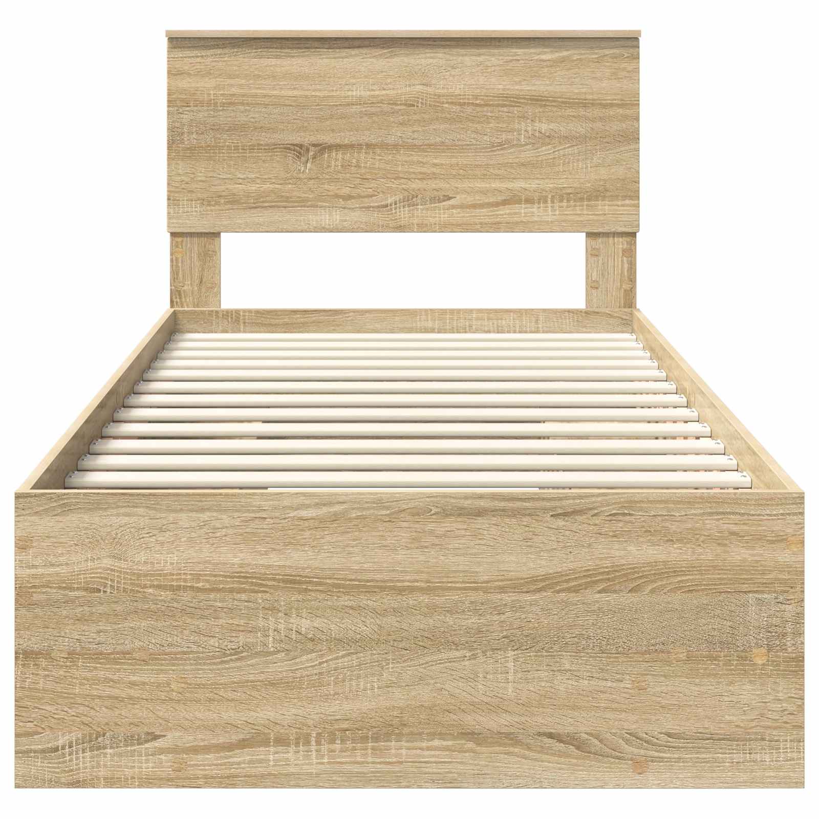 Σκελετός Κρεβατιού Δρύς Sonoma 120 x 123 εκ. Επεξεργασμένο ξύλο