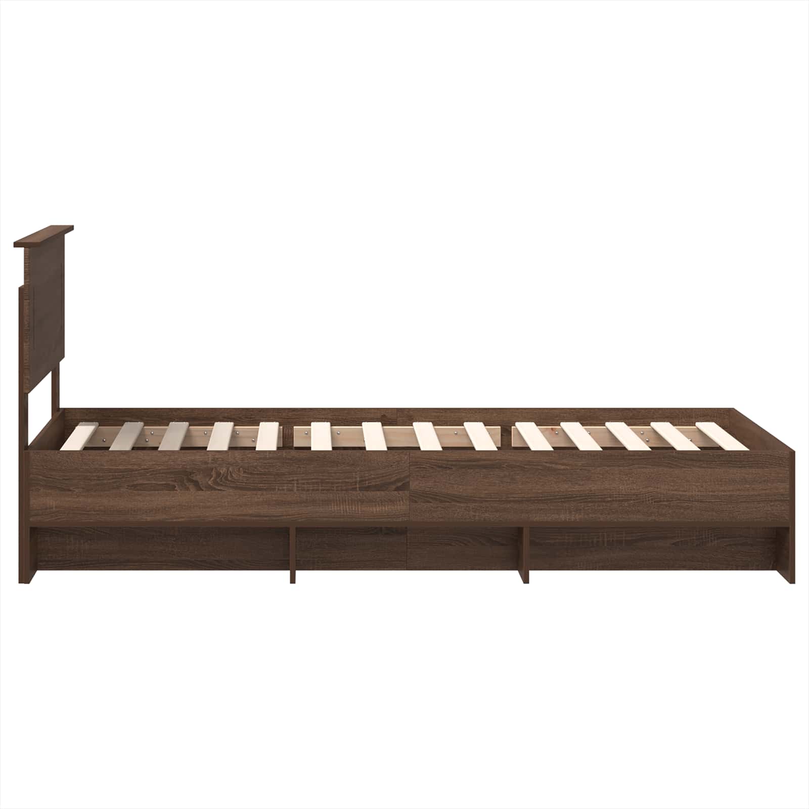 Σκελετός Κρεβατιού Καφέ δρυς 120 x 123 εκ. Επεξεργασμένο ξύλο