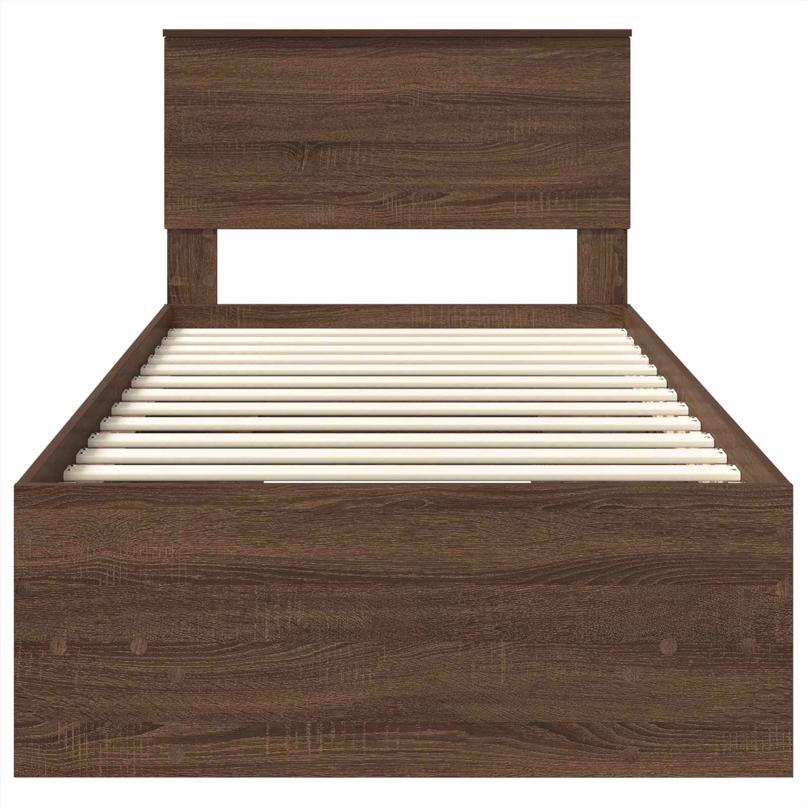 Σκελετός Κρεβατιού Καφέ δρυς 90 x 200 cm Επεξεργασμένο ξύλο