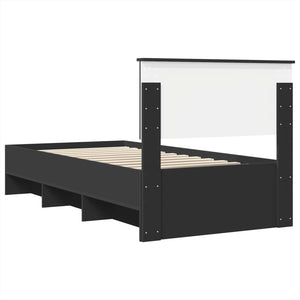 Σκελετός Κρεβατιού Μαύρο 80 x 200 cm Επεξεργασμένο Ξύλο