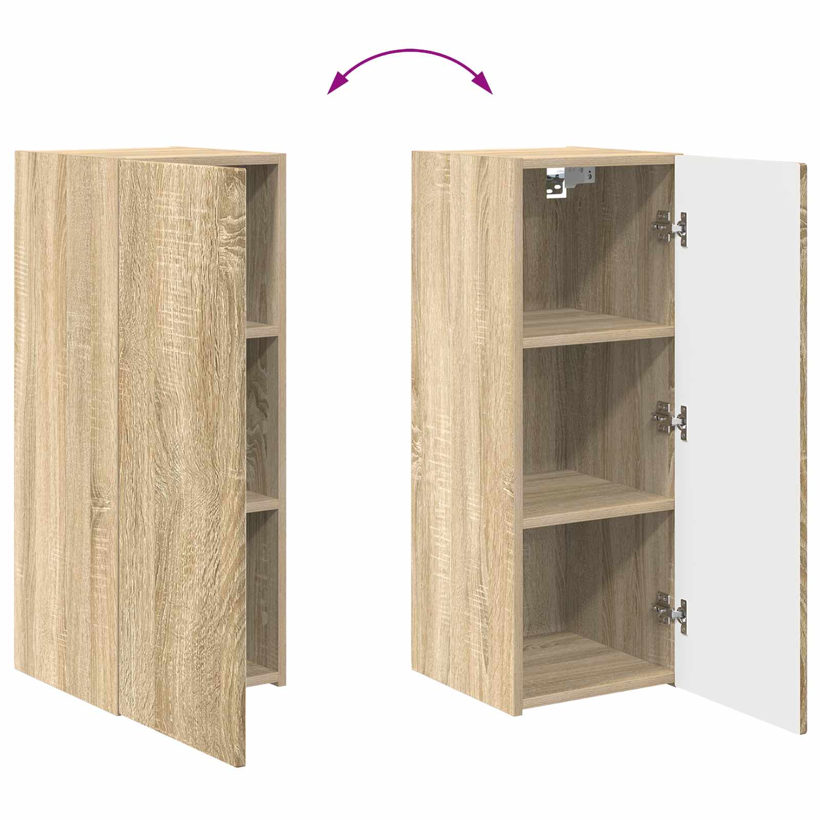 Σετ τοίχου για τηλεόραση 4 pcs Δρύς Sonoma Επεξεργασμένο ξύλο