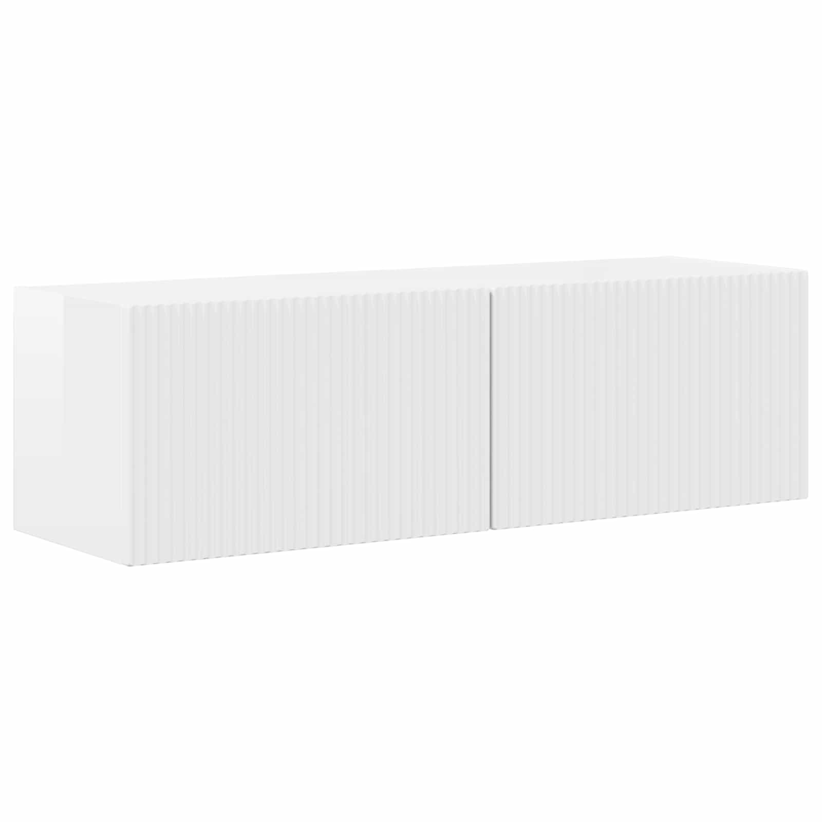 Σετ τοίχου για τηλεόραση Επιτοίχιο 4 pcs Υψηλής γυαλάδας λευκό - Pakobazaar