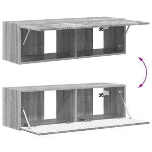 Σετ τοίχου για τηλεόραση 4 τμχ. Γκρίζο Σονομα