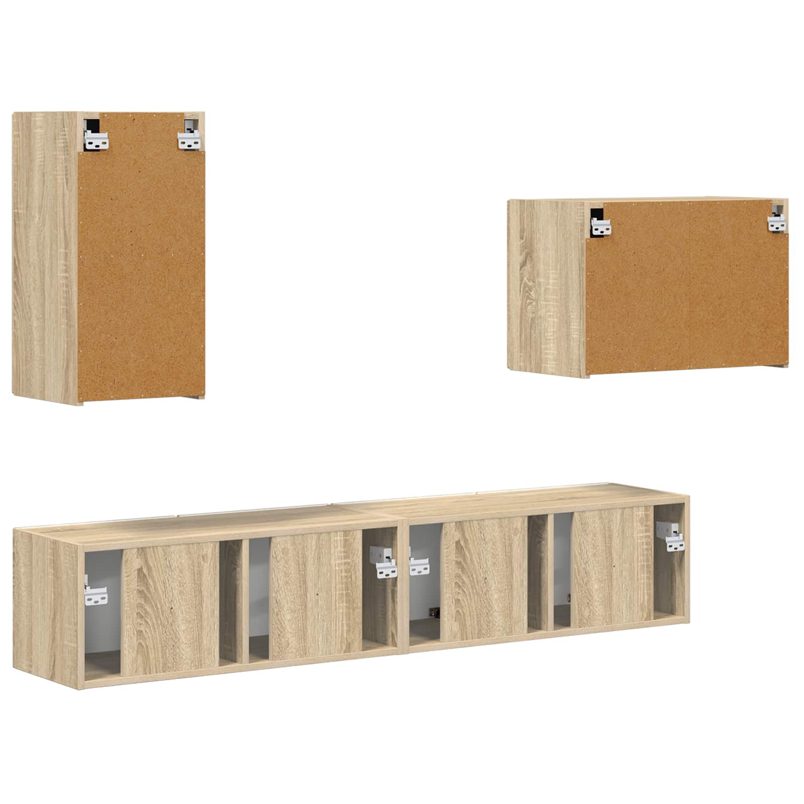 Σετ τοίχου για τηλεόραση 4 pcs Δρύς Sonoma Επεξεργασμένο ξύλο