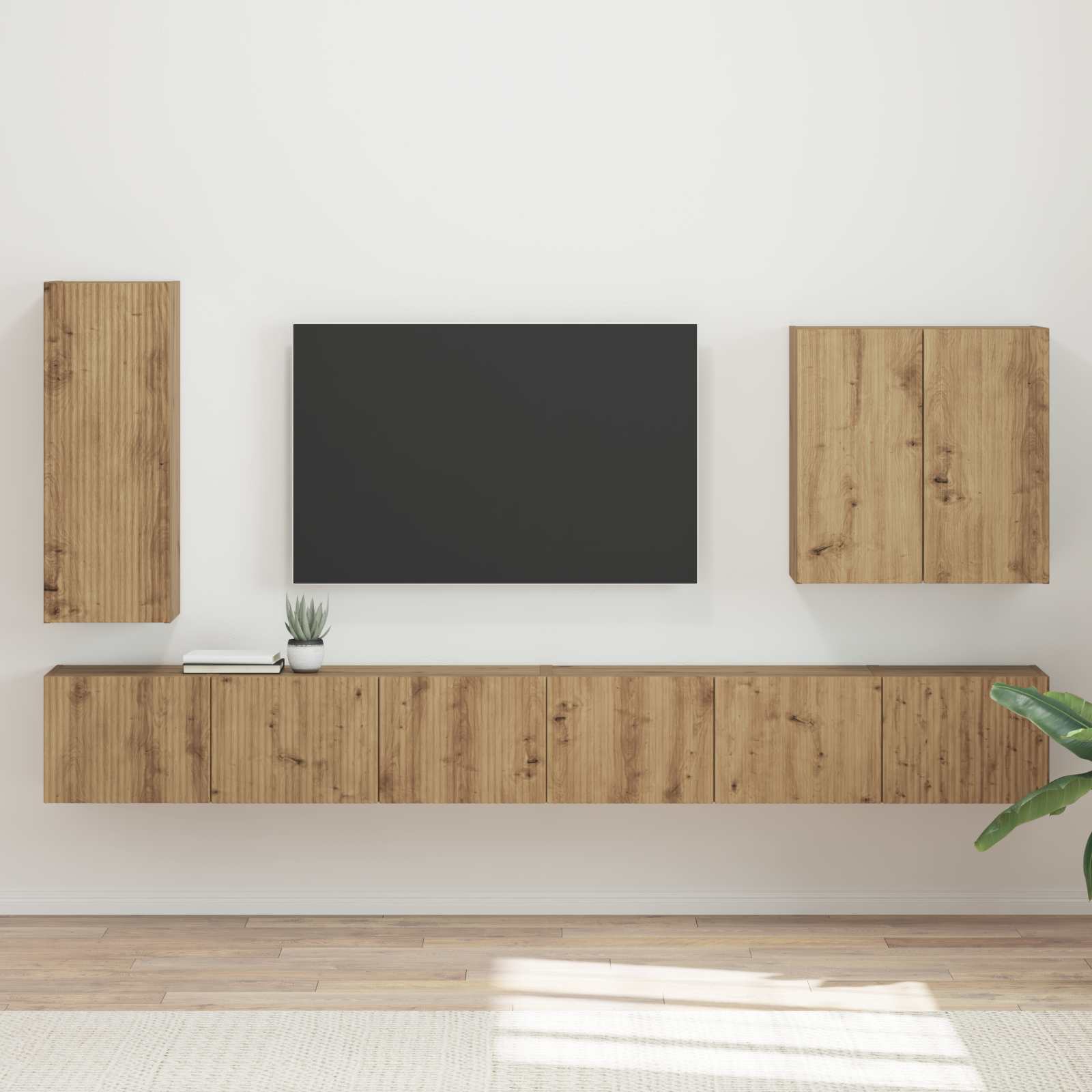 Σετ τοίχου για τηλεόραση 6 pcs Artisan Oak