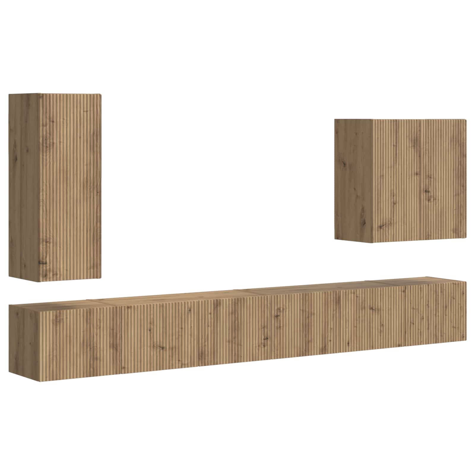 Σετ τοίχου για τηλεόραση 6 pcs Artisan Oak