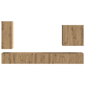 Σετ τοίχου για τηλεόραση 6 τμχ. Artisan Oak