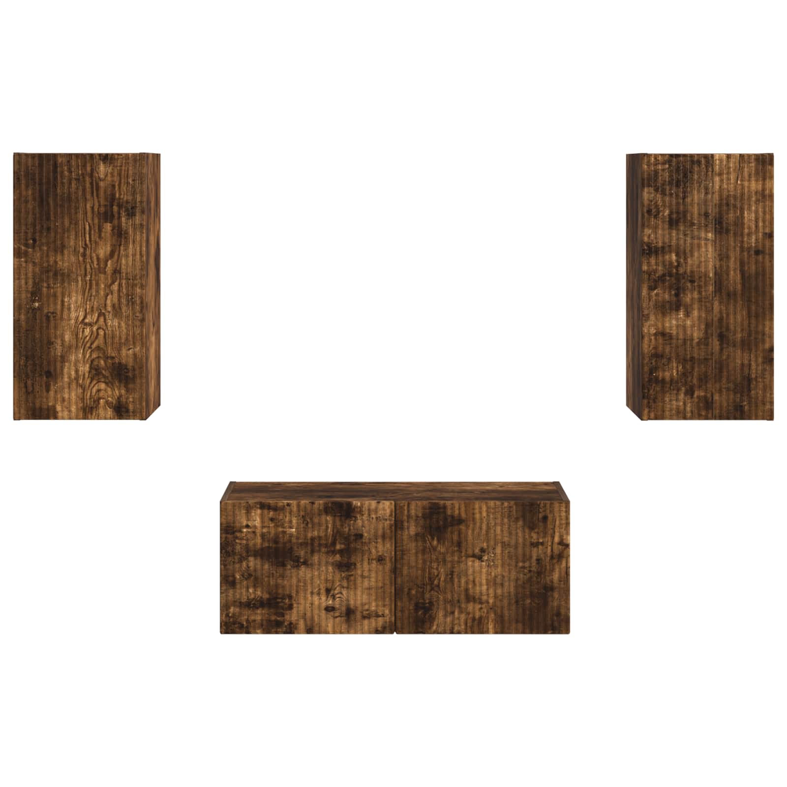 Σετ επίπλου τηλεόρασης 2 pcs Καπνιστό Δρύς Επεξεργασμένο ξύλο
