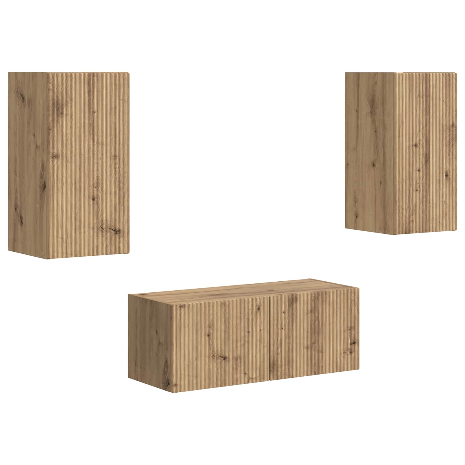 Σετ επίπλου τηλεόρασης 2 pcs Artisan Oak Επεξεργασμένο ξύλο