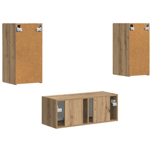 Σετ επίπλου τηλεόρασης 2 pcs Artisan Oak Επεξεργασμένο ξύλο - Pakobazaar