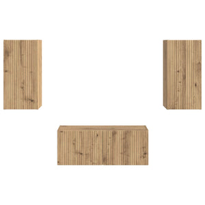 Σετ επίπλου τηλεόρασης 2 pcs Artisan Oak Επεξεργασμένο ξύλο - Pakobazaar