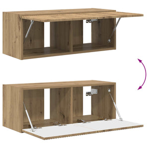 Σετ επίπλου τηλεόρασης 2 pcs Artisan Oak Επεξεργασμένο ξύλο - Pakobazaar