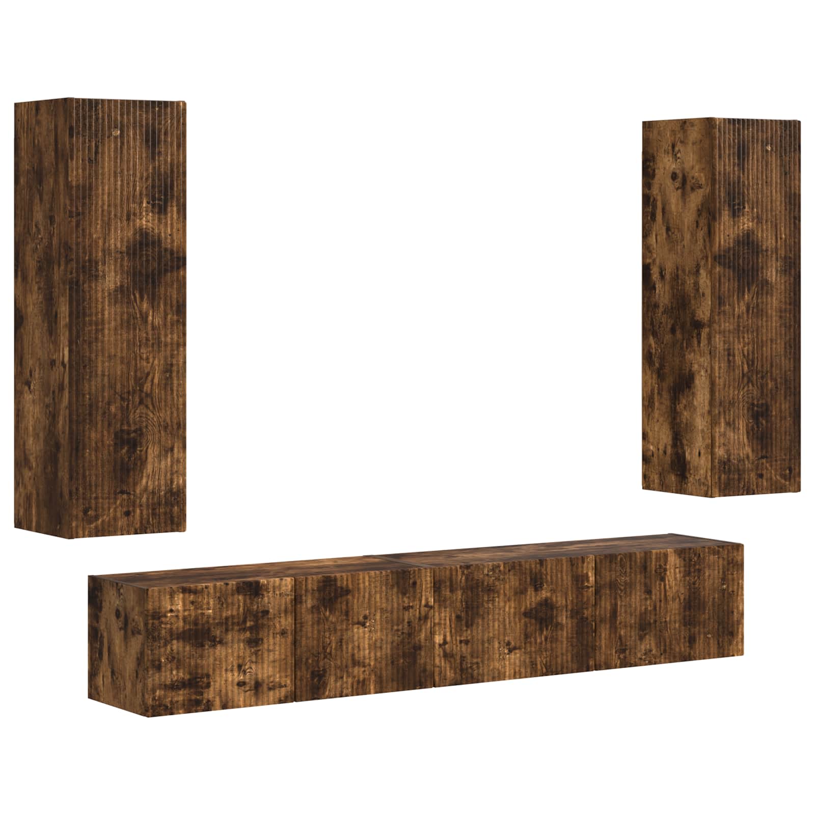Σετ επίπλου τηλεόρασης 3 pcs Καπνιστό Δρύς Επεξεργασμένο ξύλο