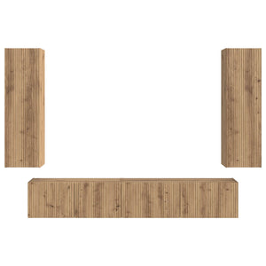 Σετ επίπλου τηλεόρασης 3 pcs Artisan Oak Επεξεργασμένο ξύλο - Pakobazaar