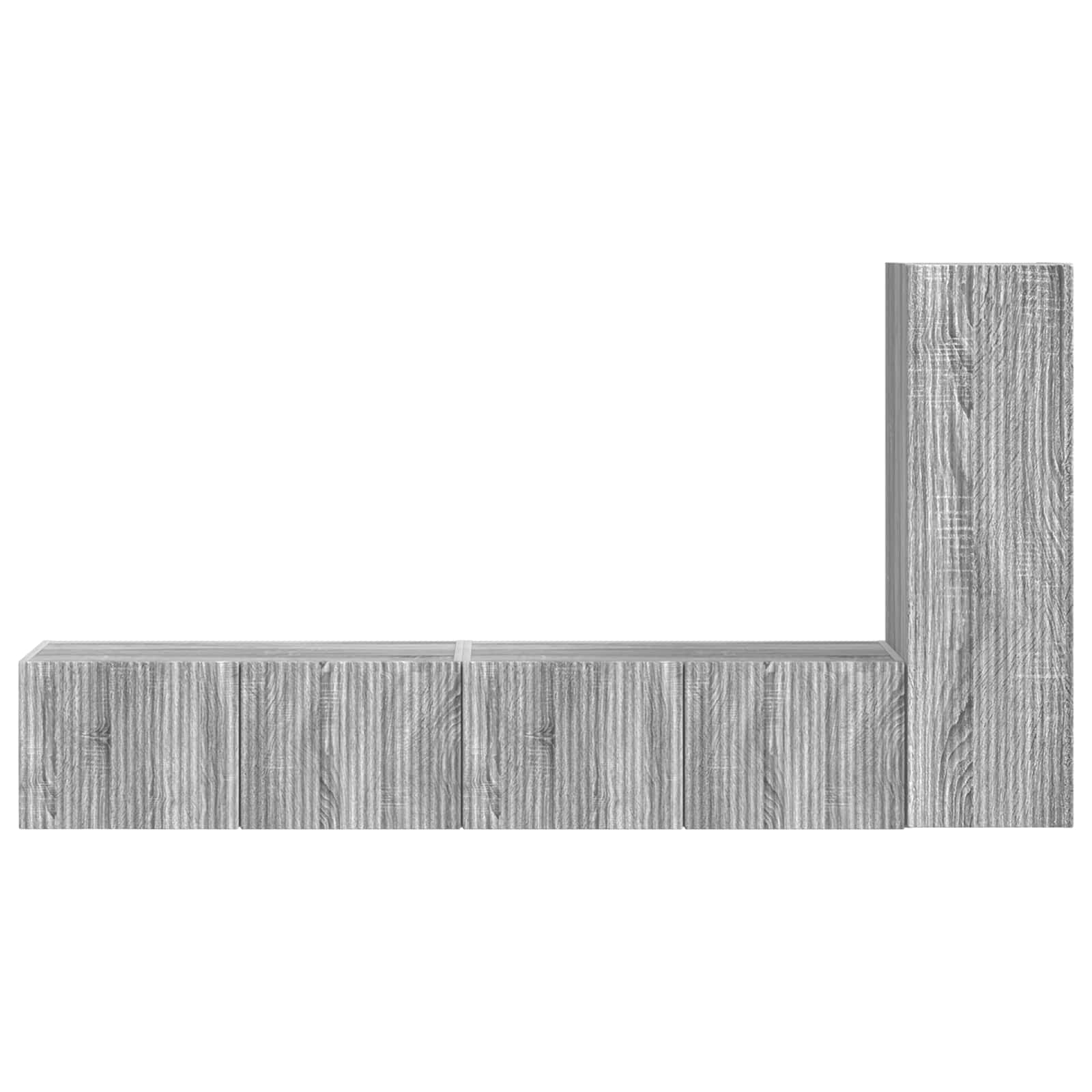 Σετ επίπλου τηλεόρασης 3 pcs Γκρίζο Σονομα Επεξεργασμένο ξύλο