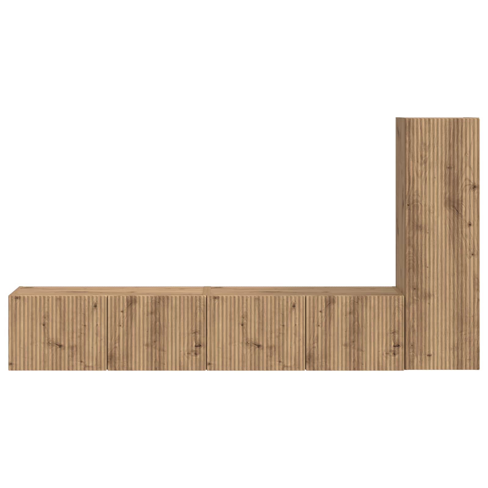 Σετ επίπλου τηλεόρασης 3 pcs Artisan Oak Επεξεργασμένο ξύλο