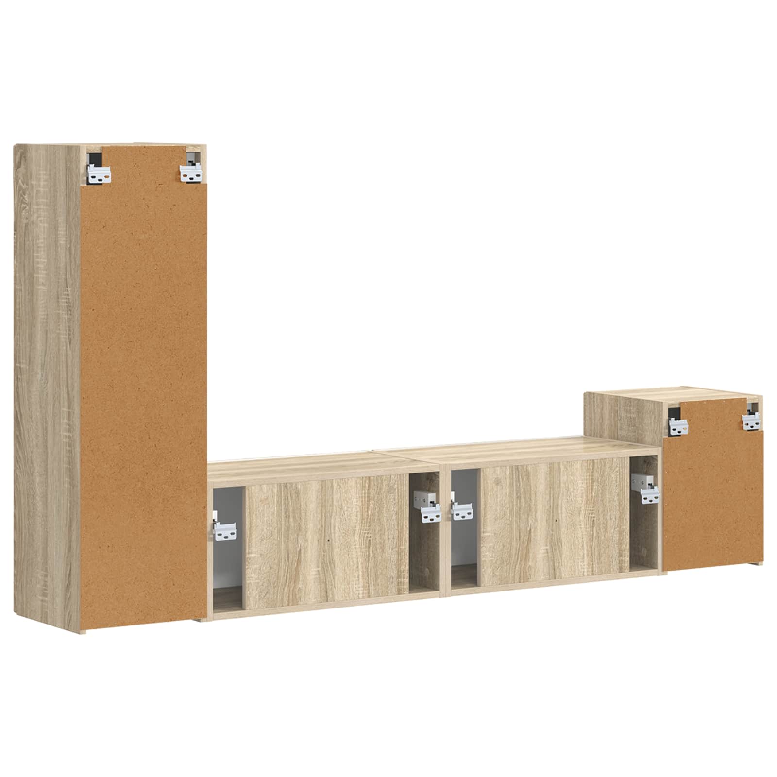 Σετ επίπλου τηλεόρασης 4 pcs Δρύς Sonoma Επεξεργασμένο ξύλο