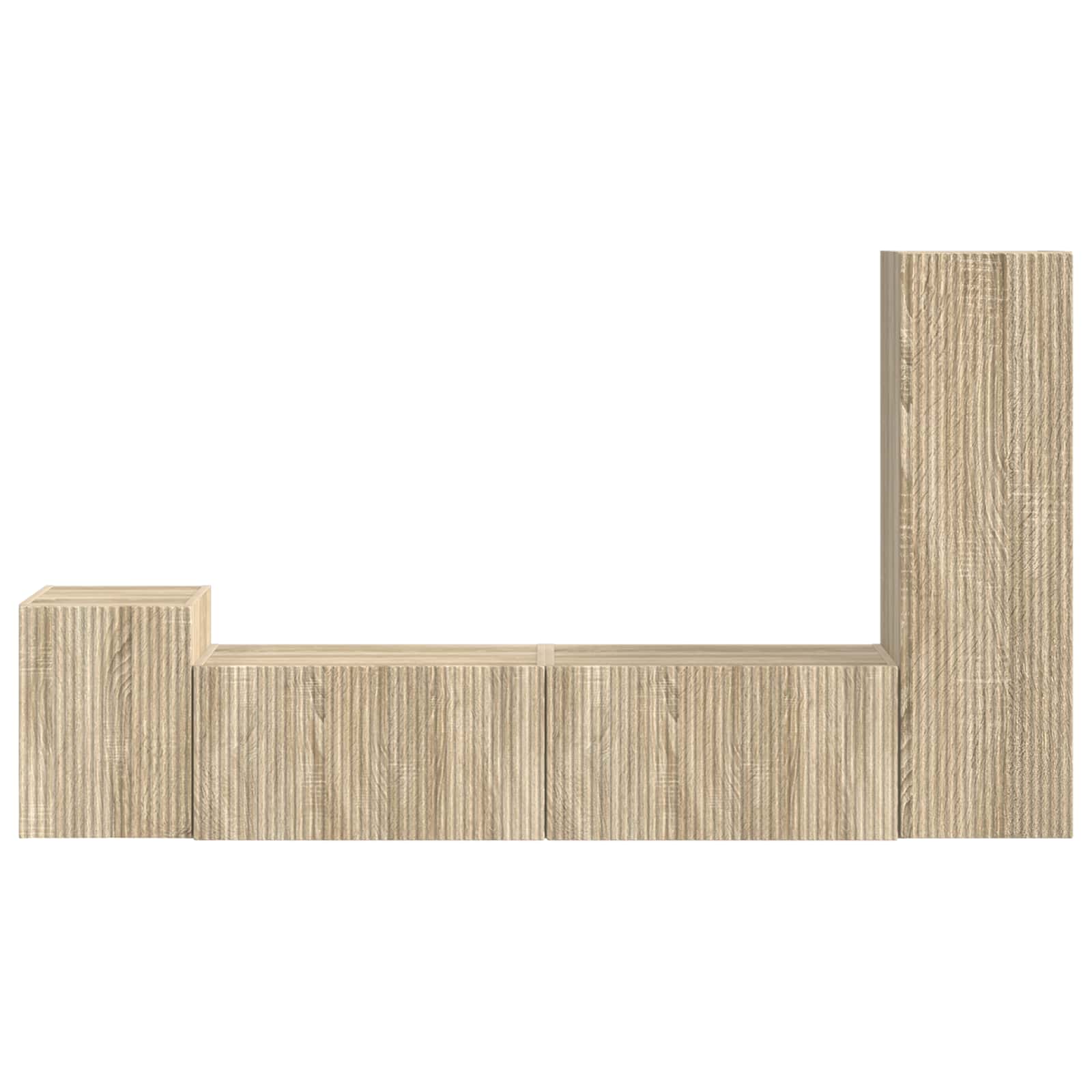 Σετ επίπλου τηλεόρασης 4 pcs Δρύς Sonoma Επεξεργασμένο ξύλο