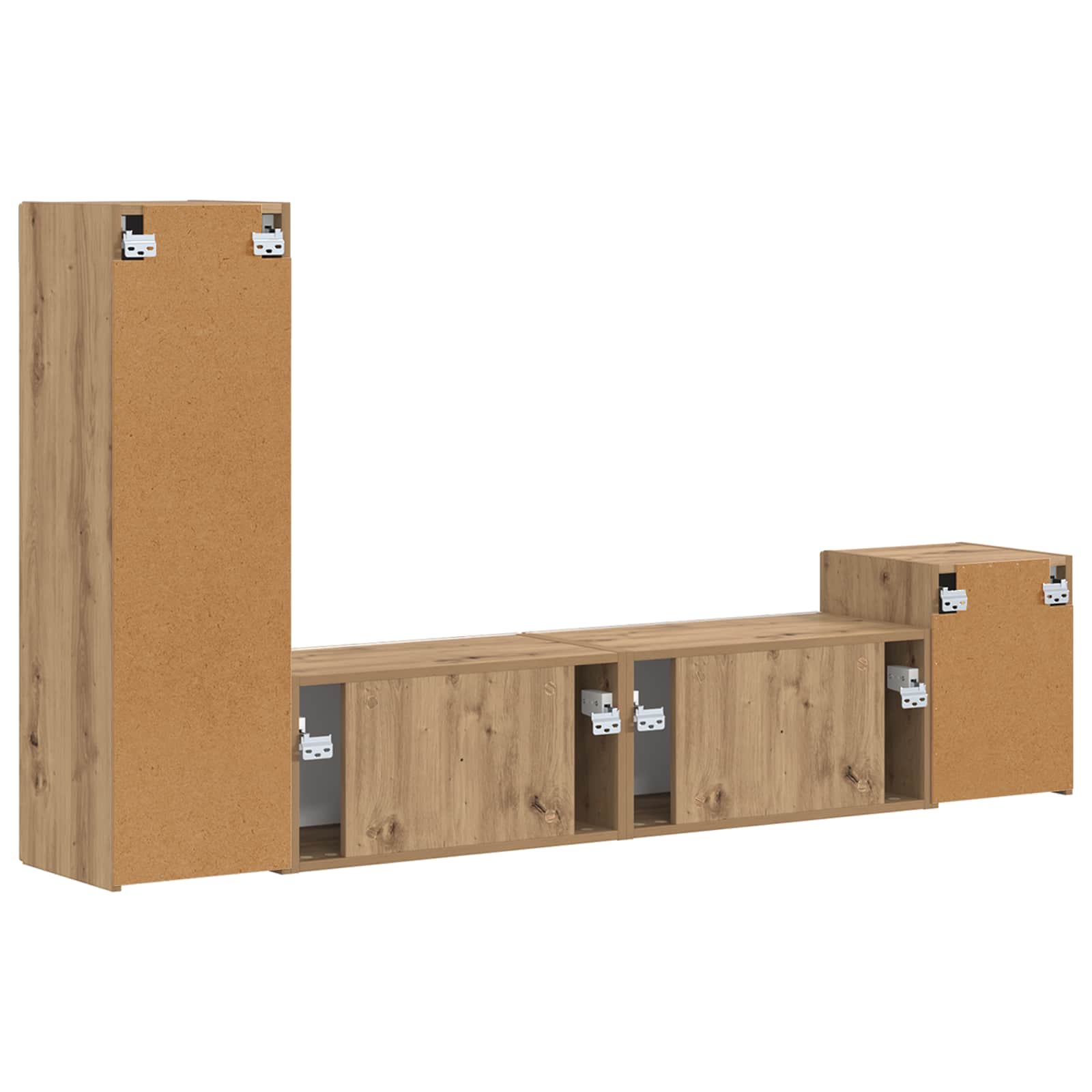 Σετ επίπλου τηλεόρασης 4 pcs Artisan Oak Επεξεργασμένο ξύλο