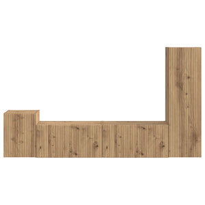 Σετ επίπλου τηλεόρασης 4 τμχ. Artisan Oak Επεξεργασμένο Ξύλο