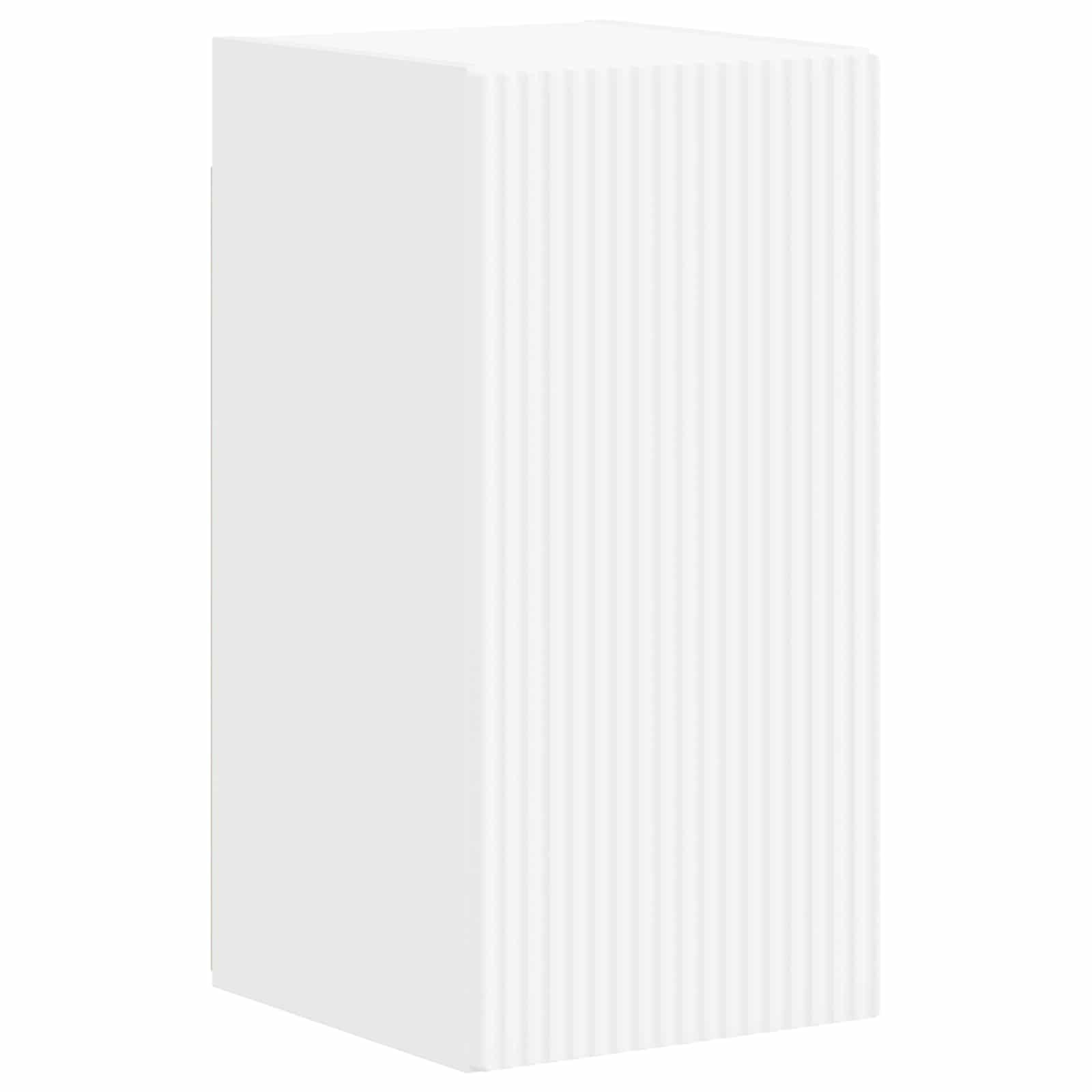 Σετ επίπλου τηλεόρασης Επιτοίχιο 4 pcs Λευκό Επεξεργασμένο ξύλο