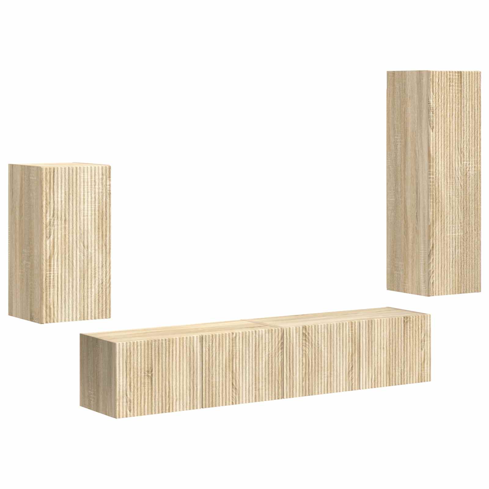 Σετ επίπλου τηλεόρασης 4 pcs Δρύς Sonoma Επεξεργασμένο ξύλο