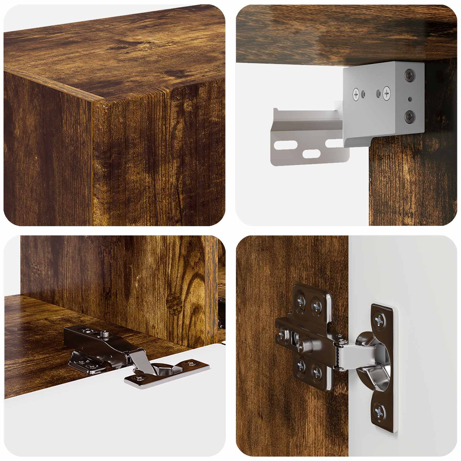 Σετ επίπλου τηλεόρασης 4 pcs Καπνιστό Δρύς Επεξεργασμένο ξύλο