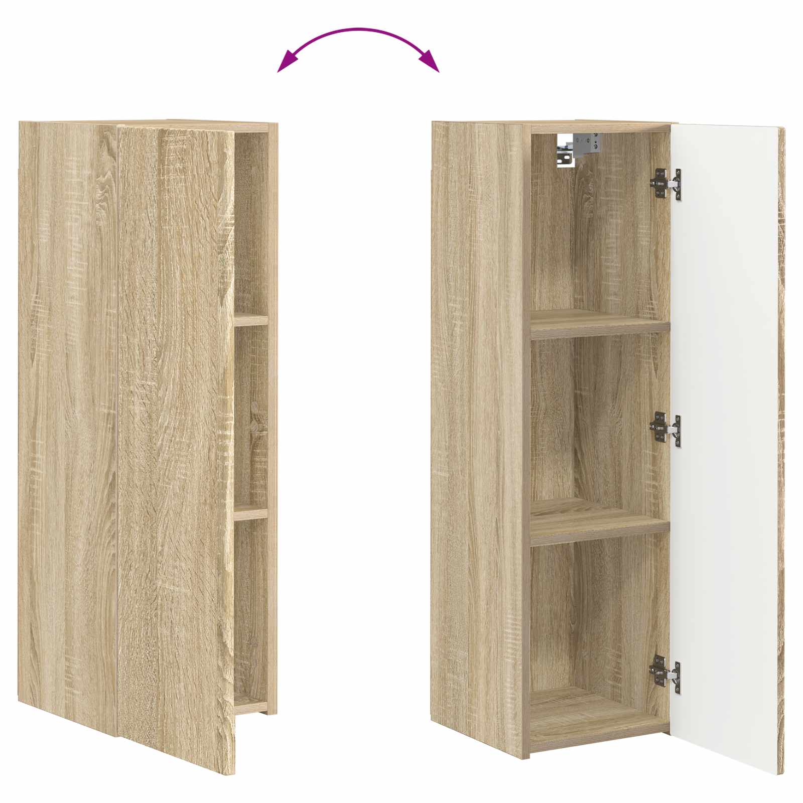 Σετ επίπλου τηλεόρασης 3 pcs Δρύς Sonoma Επεξεργασμένο ξύλο