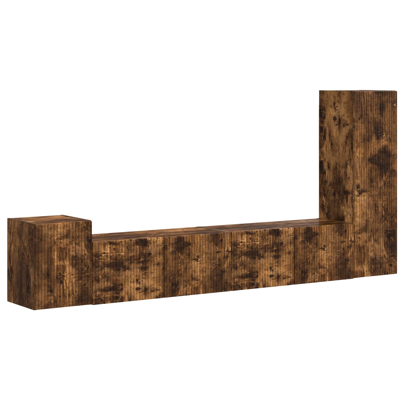 Σετ επίπλου τηλεόρασης 3 pcs Καπνιστό Δρύς Επεξεργασμένο ξύλο