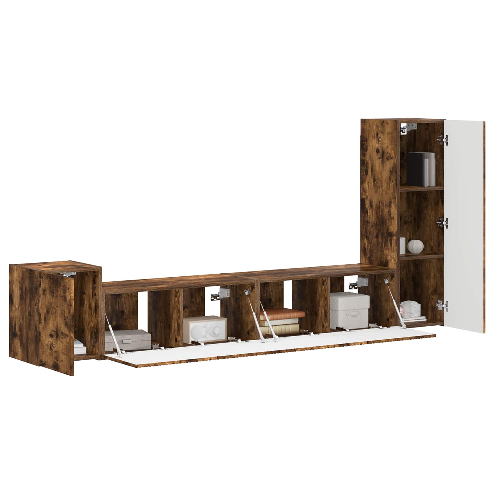 Σετ επίπλου τηλεόρασης 3 pcs Καπνιστό Δρύς Επεξεργασμένο ξύλο