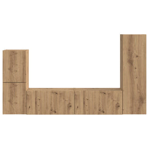 Σετ επίπλου τηλεόρασης 4 τμχ. Artisan Oak Επεξεργασμένο Ξύλο