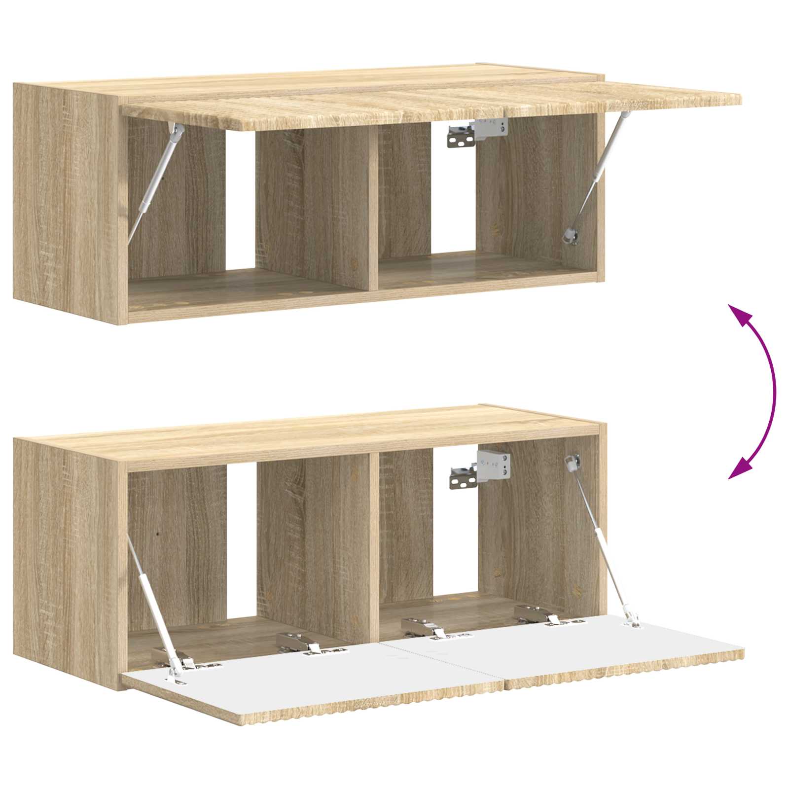 Σετ επίπλου τηλεόρασης 4 pcs Δρύς Sonoma Επεξεργασμένο ξύλο