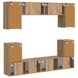Σετ επίπλου τηλεόρασης 5 pcs Artisan Oak Επεξεργασμένο ξύλο - Pakobazaar